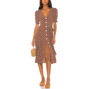 Lpa 'Bambina' Red Pearl Button Waist Tie Dress Size S - NWT